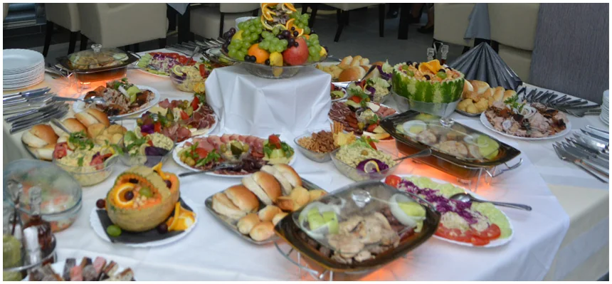 Table set for a celebration at Restaurant Magistrala